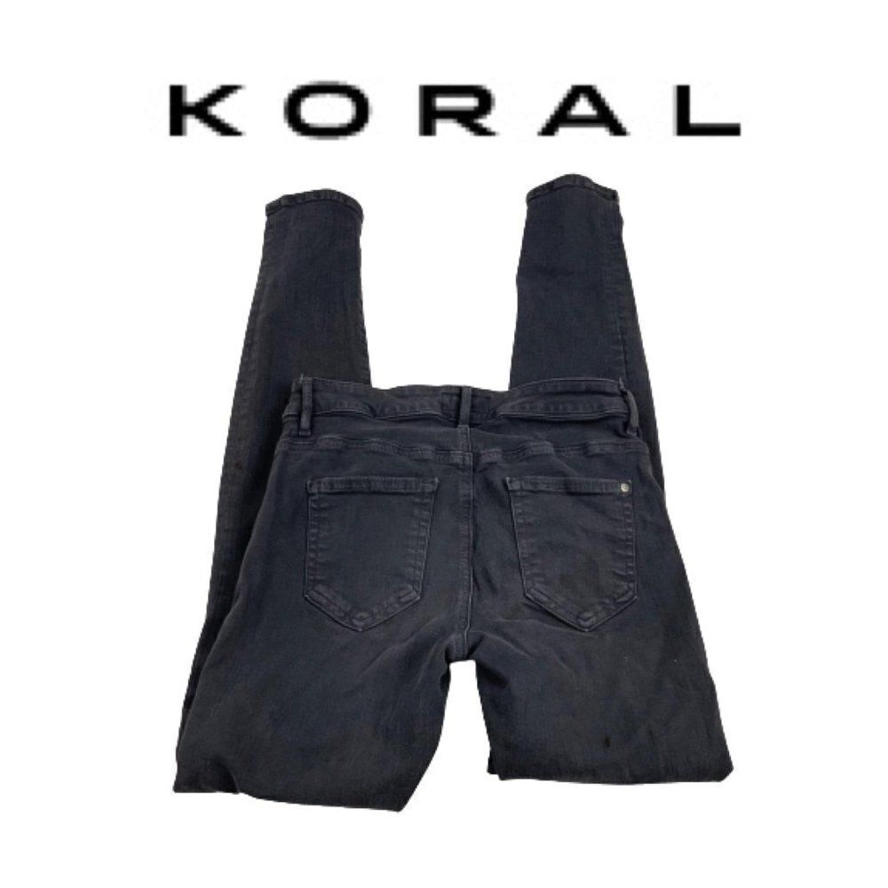 Koral Gray Skinny Jeans. Sz 26